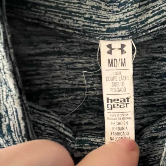 Under Armour Blue and White HeatGear Pullover - Picture 3 of 4